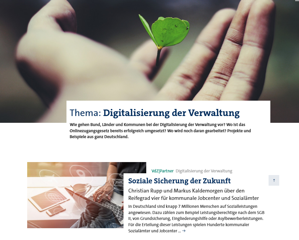 VdZ-Thema Digitalisierung der Verwaltung
