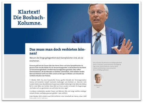 VDZ Artikel Klartext! Die Kolumne von Wolfgang Bosbach